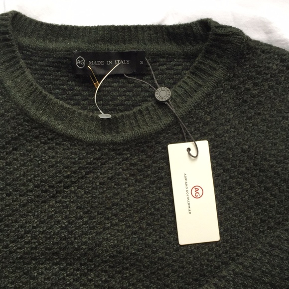AG Jeans Crewneck Cashmere Wool Knit Sweater Med - Picture 6 of 7